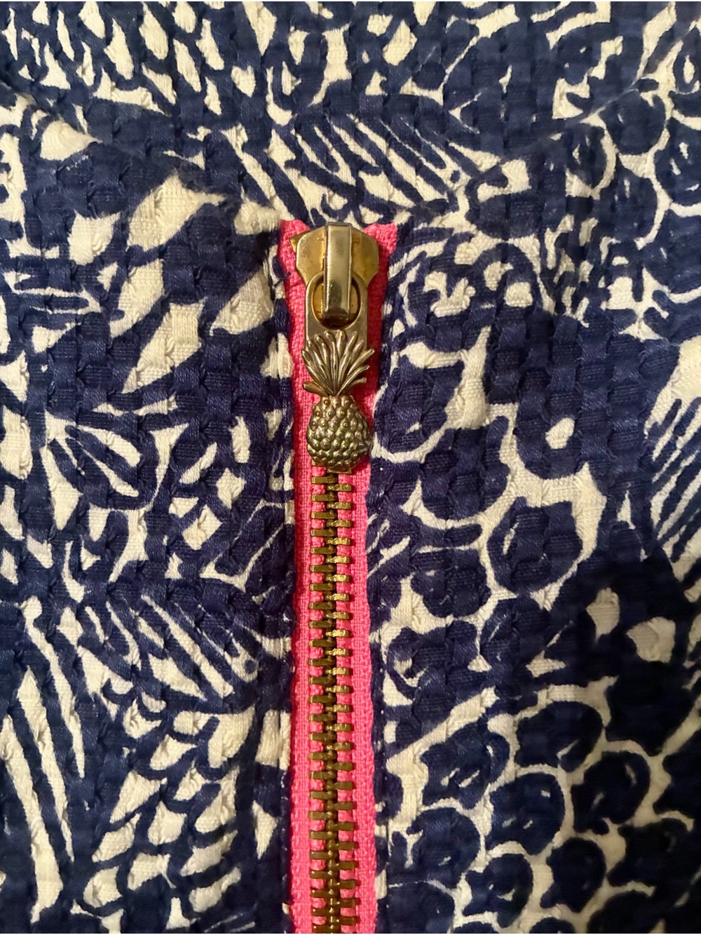 Lilly Pulitzer Navy and White Crochet-Trim Shift Dress - Picture 7 of 10